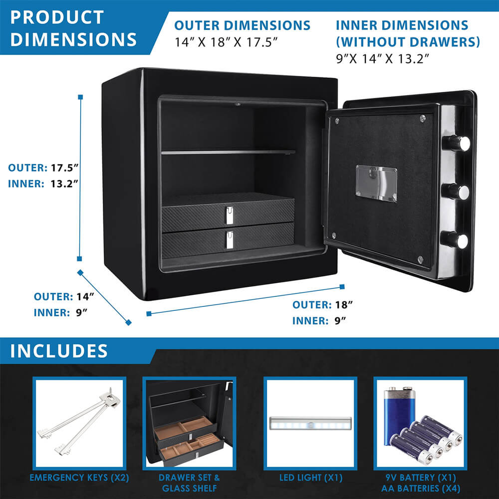 *Barska AX13106 Black Keypad Jewelry Safe - Dean Safe