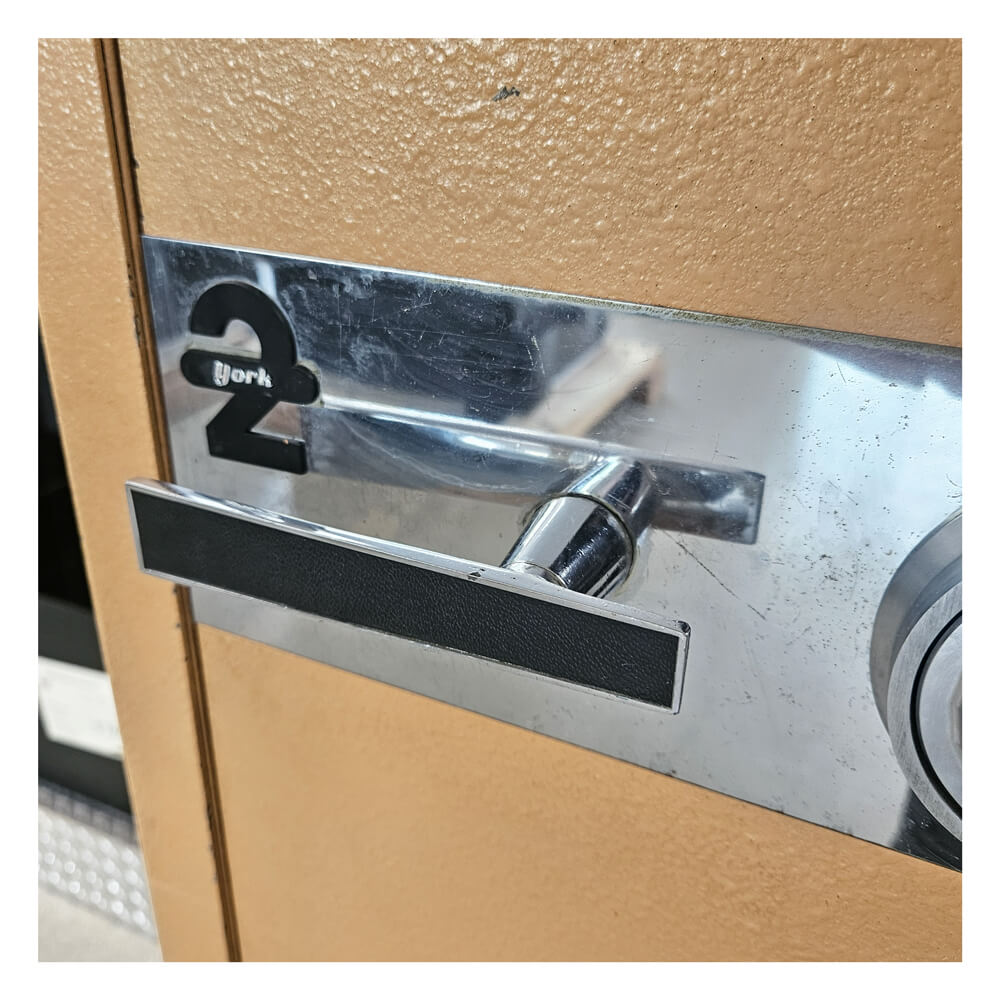 Used Vintage Orange York 2 Fire Safe - Dean Safe