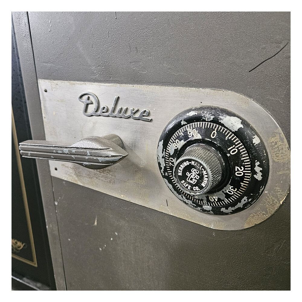 Used Tower Deluxe Metal Safe - Teal/Metallic Finish - Dean Safe