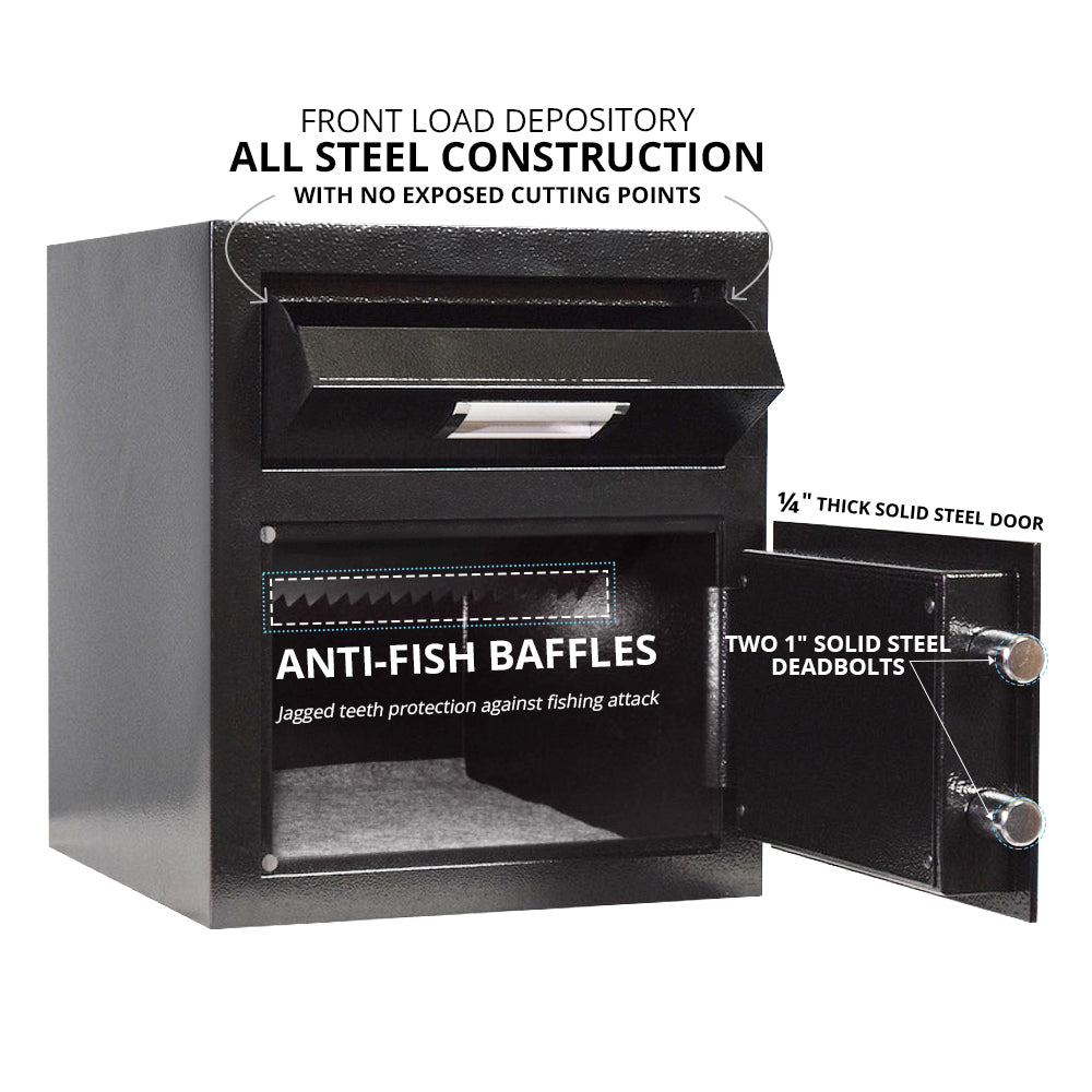 Stealth DS1614 Drop Safe Mini Depository Vault with secure locking and compact design for cash and valuables storage