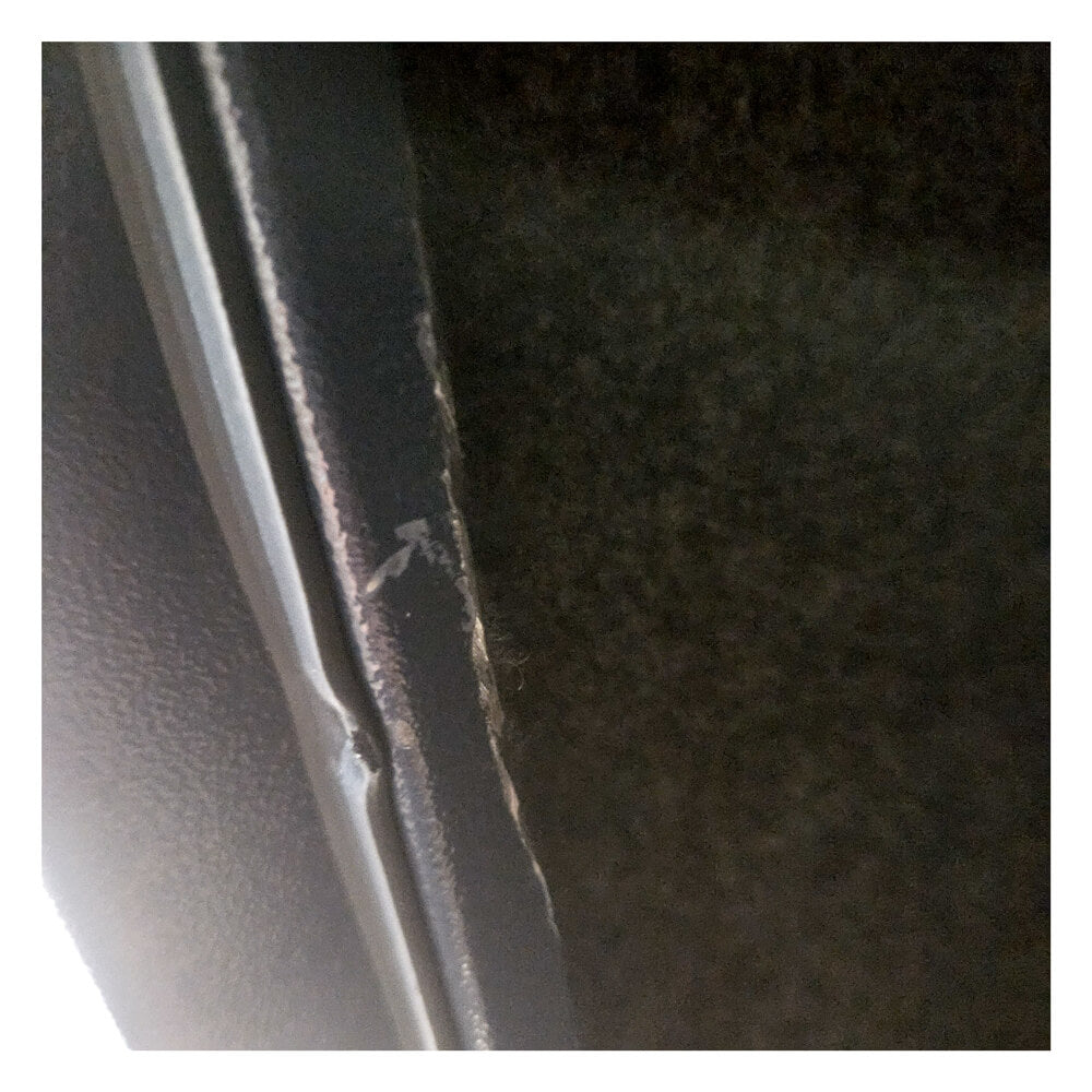 Close-up home safe with a scratch on the edge