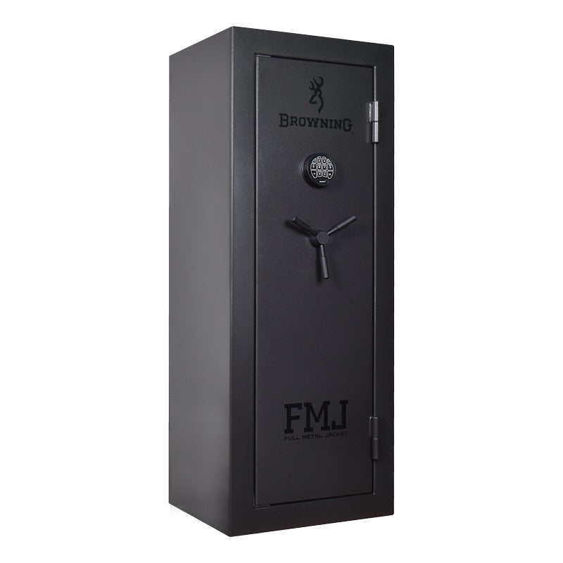 Browning Full Metal Jacket FMJ 16 gun safe exterior with sturdy metal construction and secure locking mechanism.