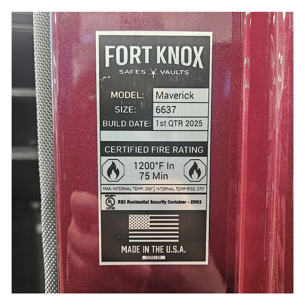 Used Fort Knox Maverick 6637 Gun Safe - Dean Safe 
