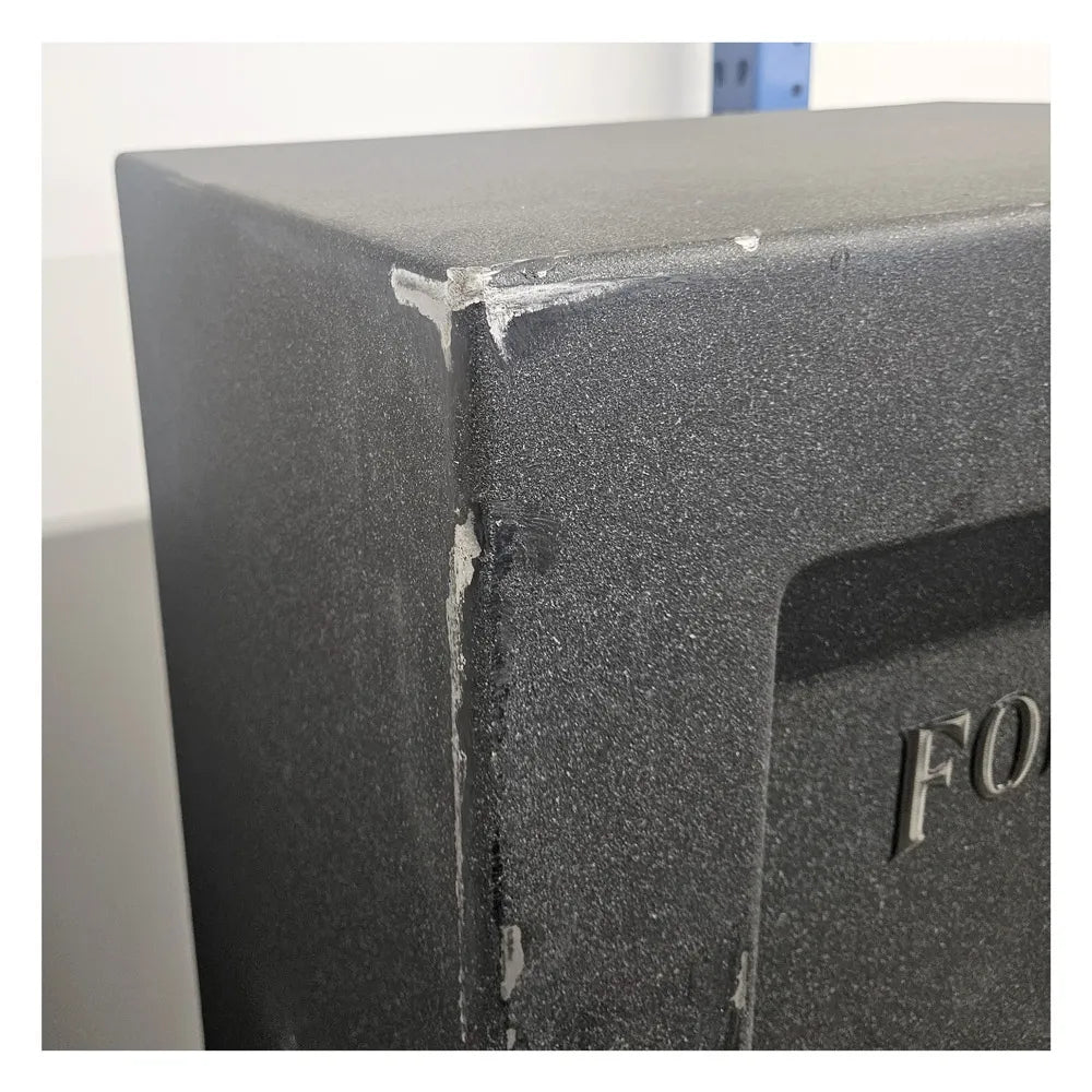 Dean Safe Fort Knox Spartan 6026 dark granite used gun safe with major scratches and paint blemishes