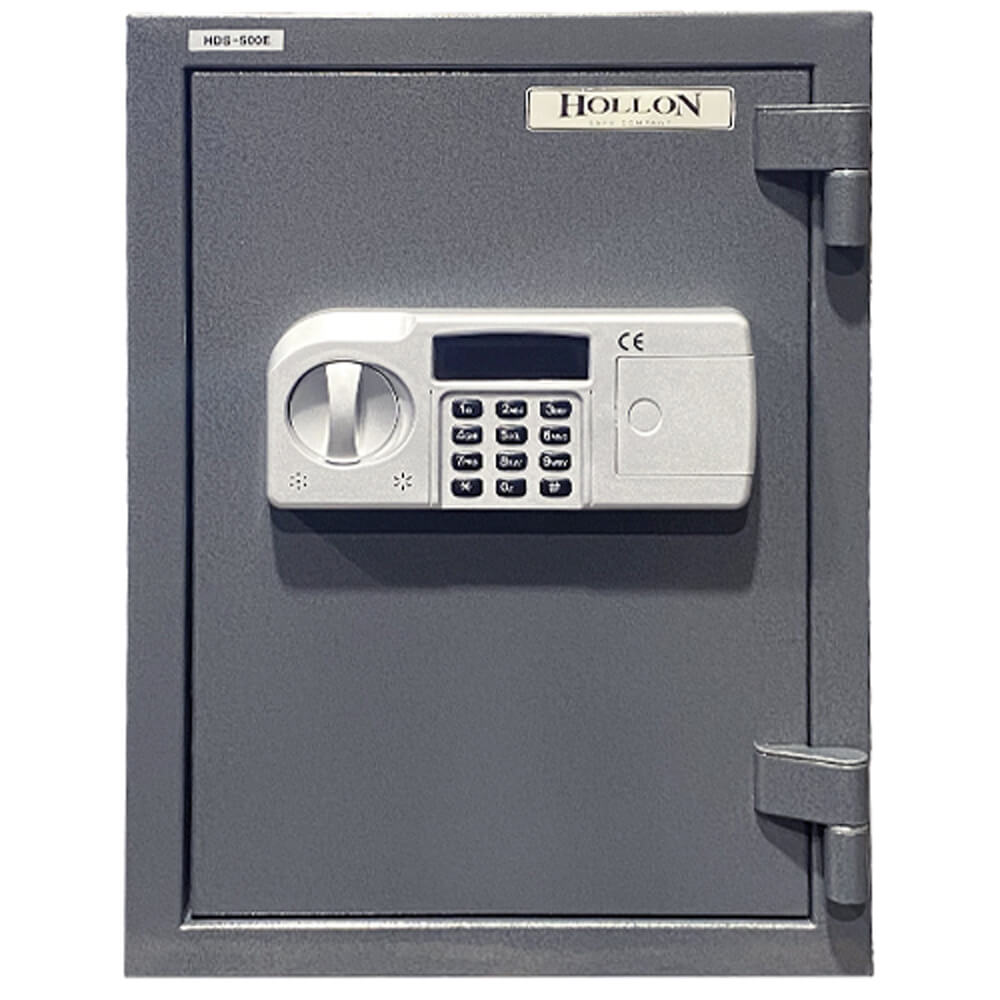 Hollon HDS-500E office safe with sturdy exterior, digital keypad lock, and reinforced steel construction for secure storage.