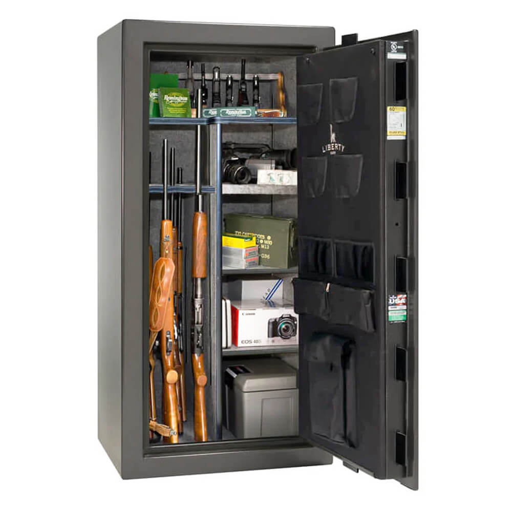 Liberty Gun Safe Colonial 23 CO23, a gray open rifle safe