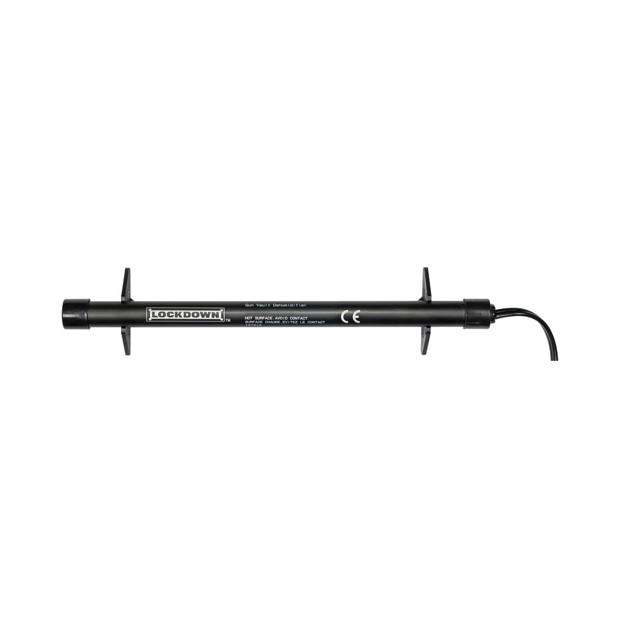 Lockdown 12-inch dehumidifier rod for gun safes, black accessory with power cord