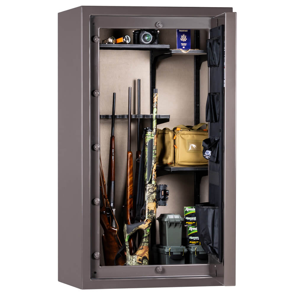 Rhino Kodiak KGXR5933 gun safe with black exterior, digital keypad, and sturdy construction for firearm security.
