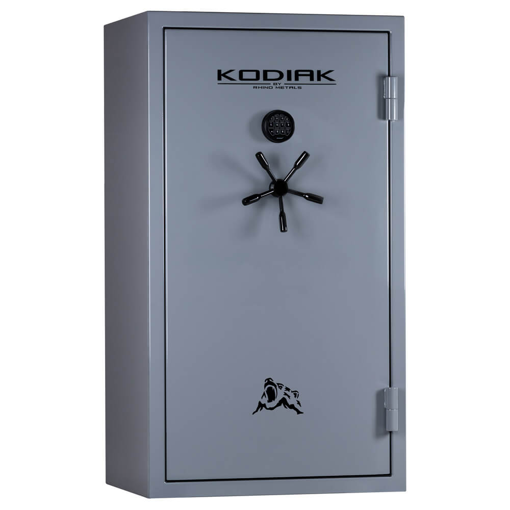 Rhino Kodiak KGXR5933 gun safe with black exterior, digital keypad and sturdy construction for secure firearm storage.
