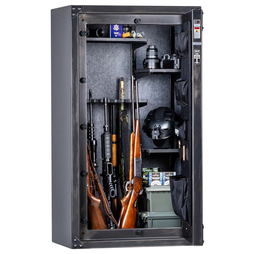 Rhino Safe Kodiak KSXR5933 gun safe interior view showing secure storage compartments and firearm organization.