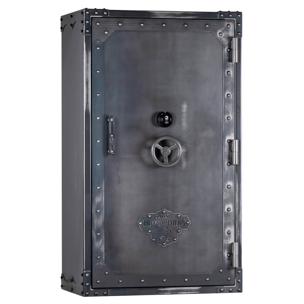 Rhino Safe Lightning LIX7241 gun safe with black exterior and digital keypad lock for secure firearm storage.