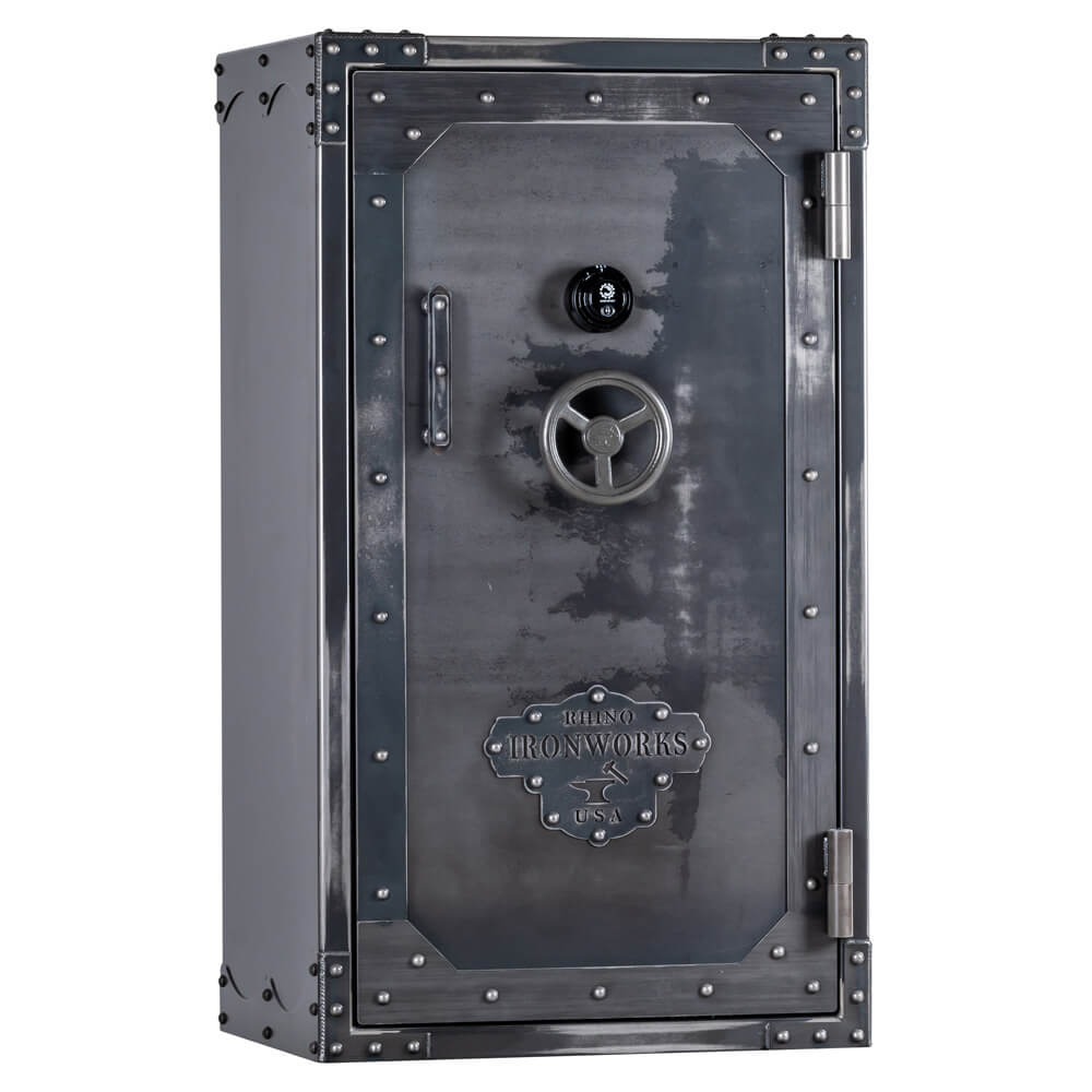 Rhino Thunderbolt TGIX6033 gun safe with keypad lock and sturdy steel construction for secure firearm storage.