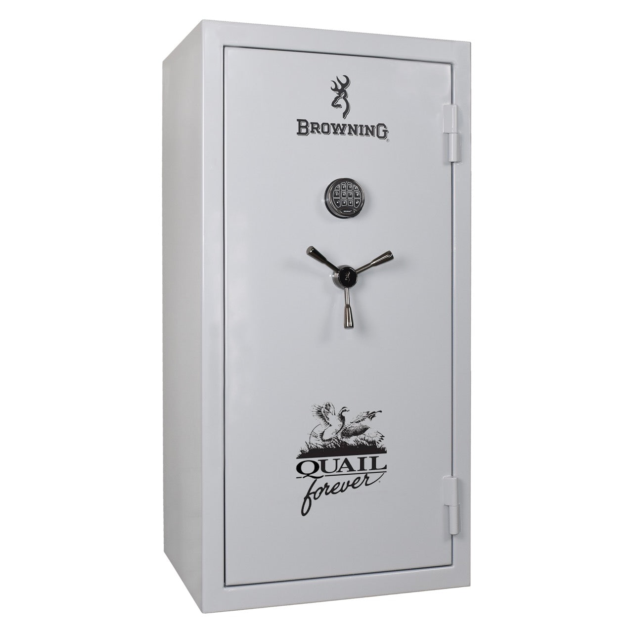 Browning Sporter 33 Quail Forever Upland Edition gun safe exterior with sturdy metal construction and secure locking mechanism.