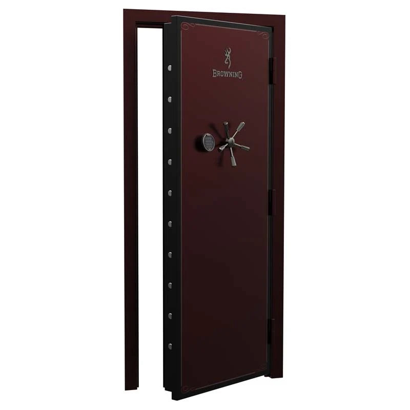 Browning standard out-swing vault door with reinforced steel construction and secure locking mechanism, designed for high security.