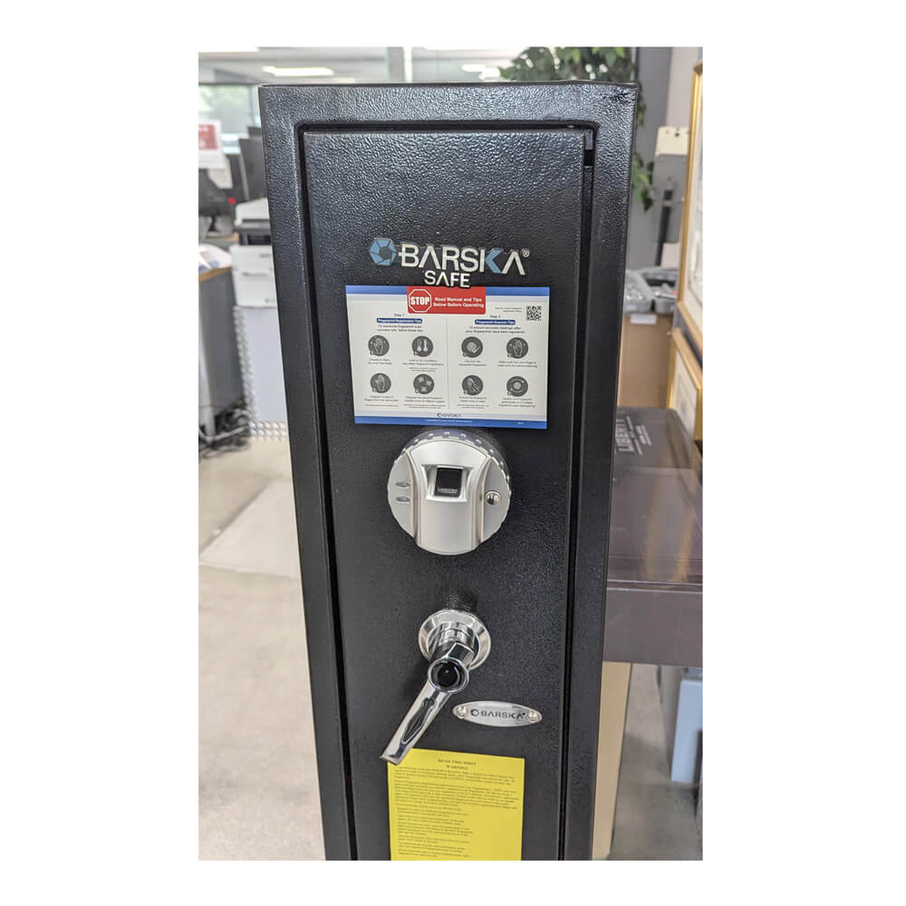Used Barska AX11652 Tall Biometric Rifle Safe - Dean Safe