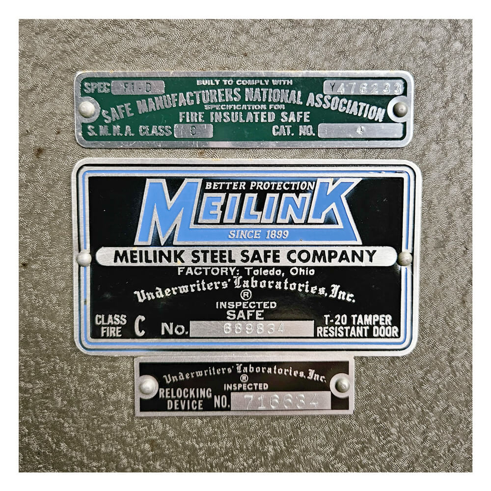 Used Meilink Fire Class C Safe - Dean Safe 