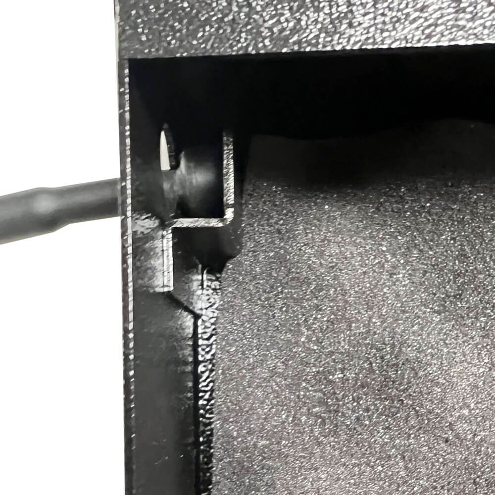 V-Line V-Line E-Z Vault TD handgun safe with interior cable lock for secure firearm storage.