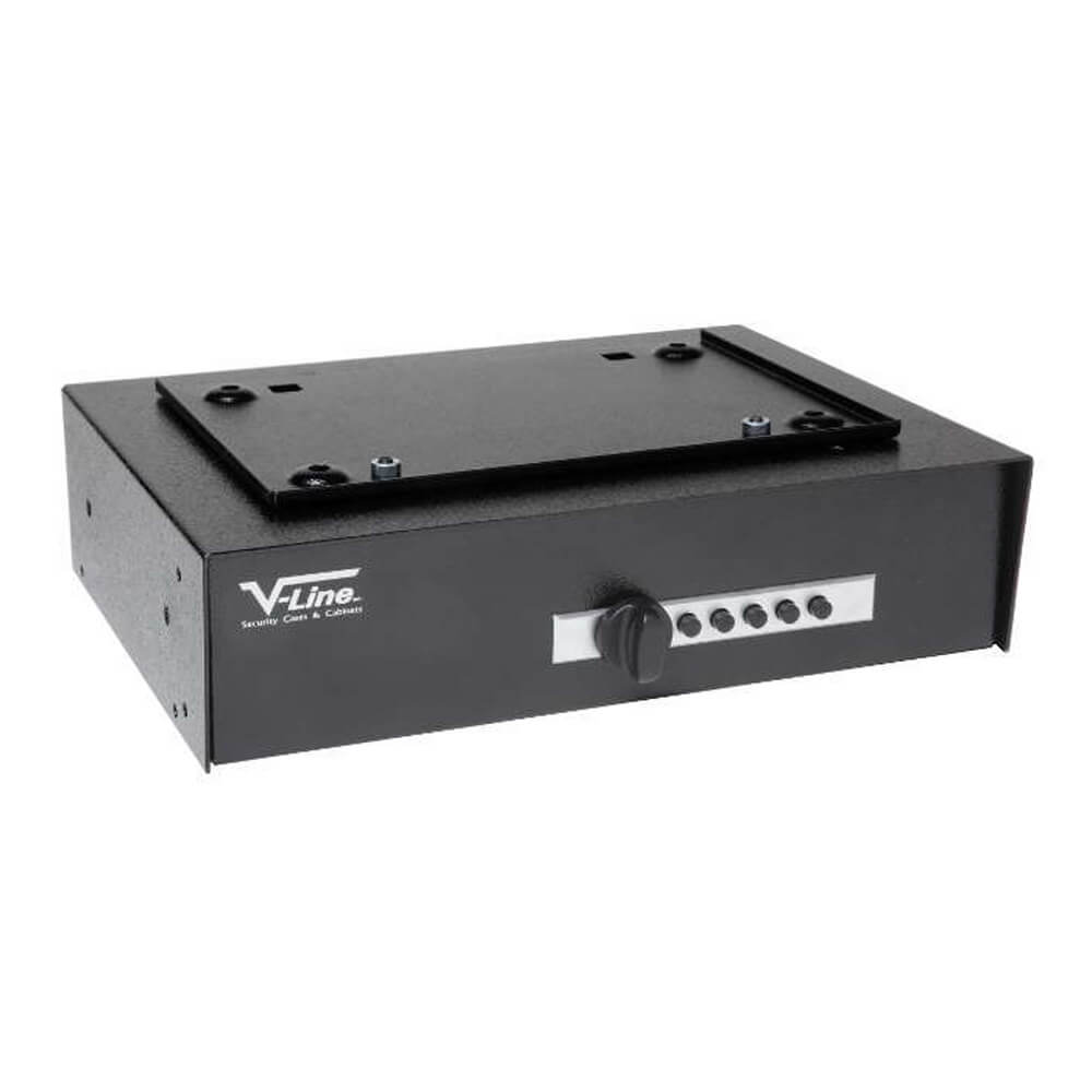 V-Line Hide-Away Large Capacity Handgun Safe with mounted exterior, secure storage for firearms and valuables.