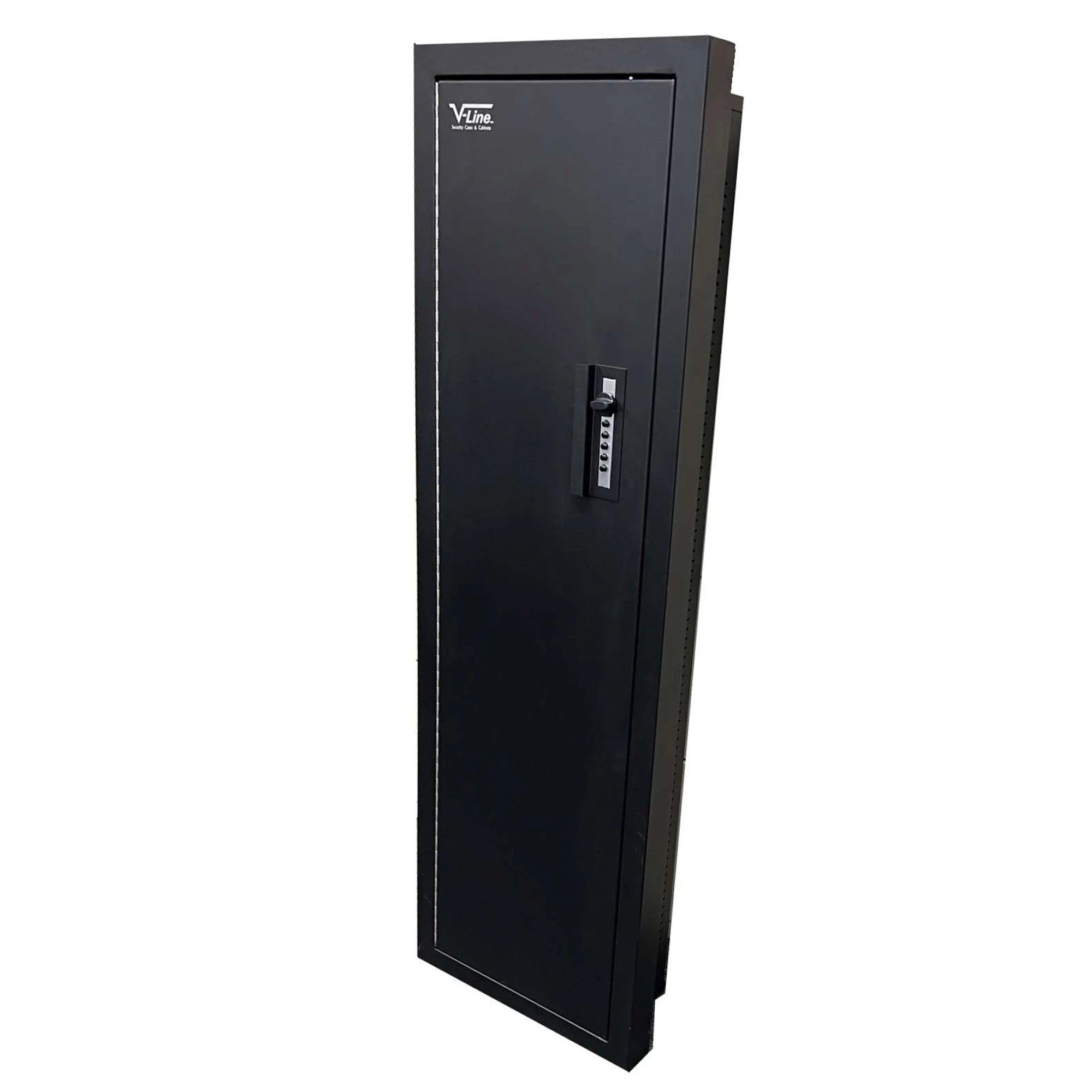 Closed V-Line Secure Tactical Closet Vault 51653-S FBLK wall safe in black
