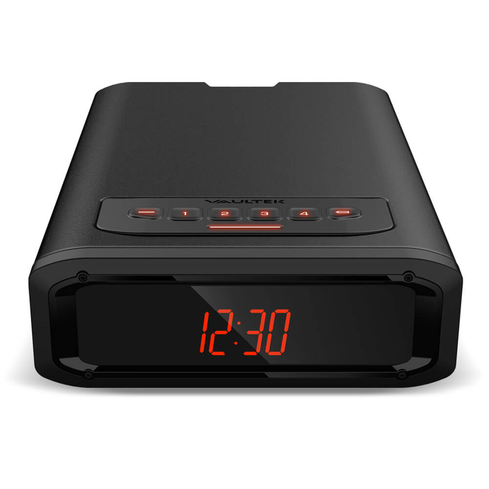 Vaultek DS2e Smart Station essential handgun safe in black with digital keypad and compact design.