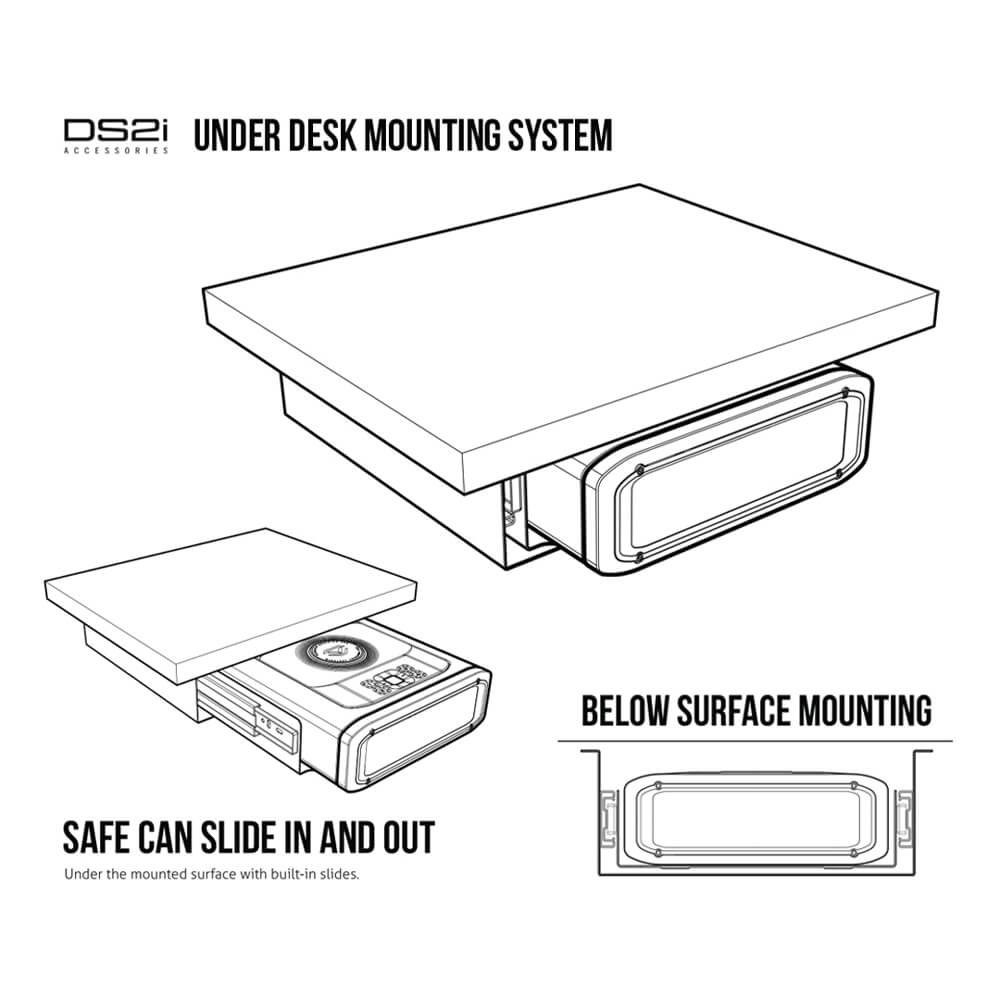 Vaultek MDS2-UT Under Desk Mounting Plate - Dean Safe 