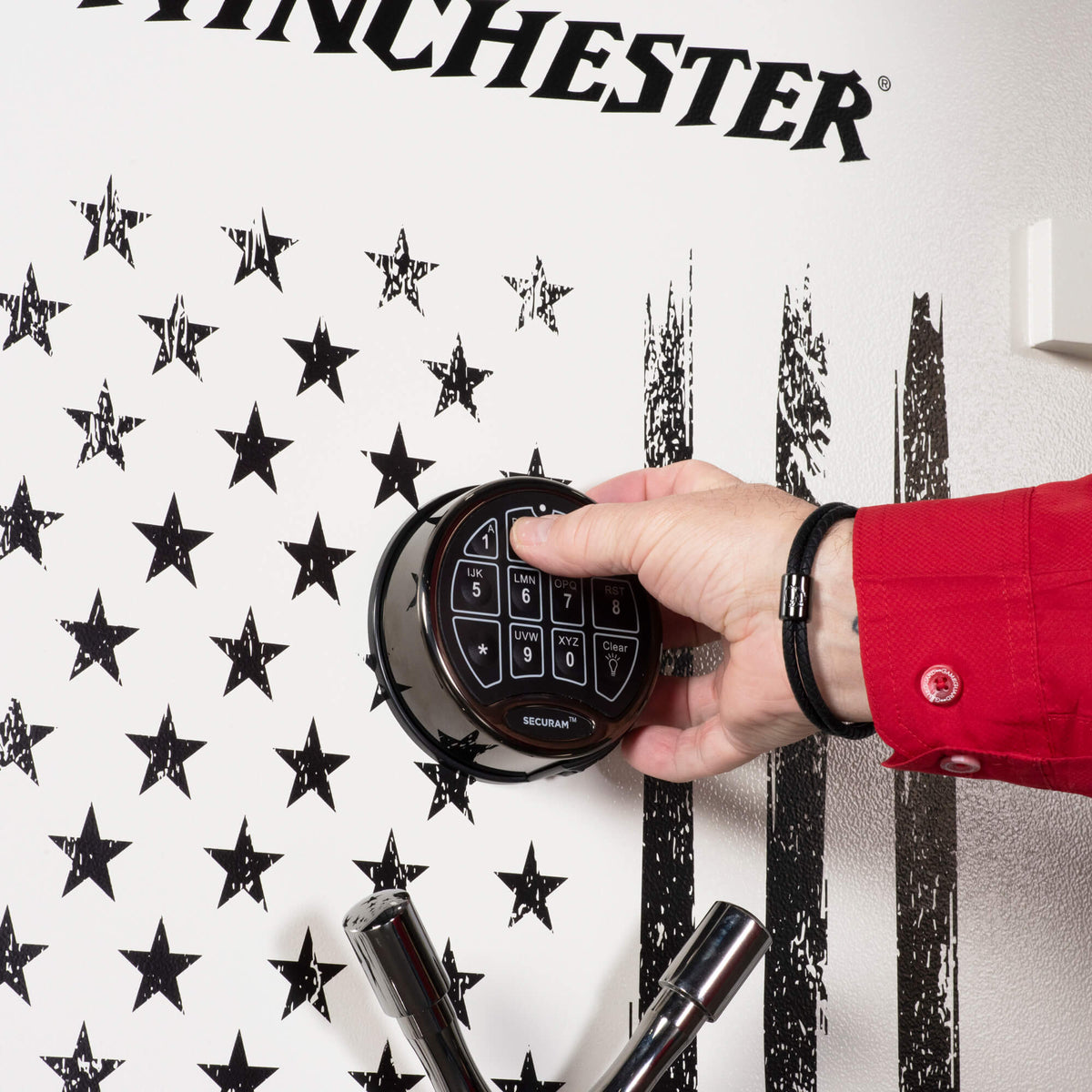 Winchester Ranger 26 White USA Flag Gun Safe - Dean Safe 