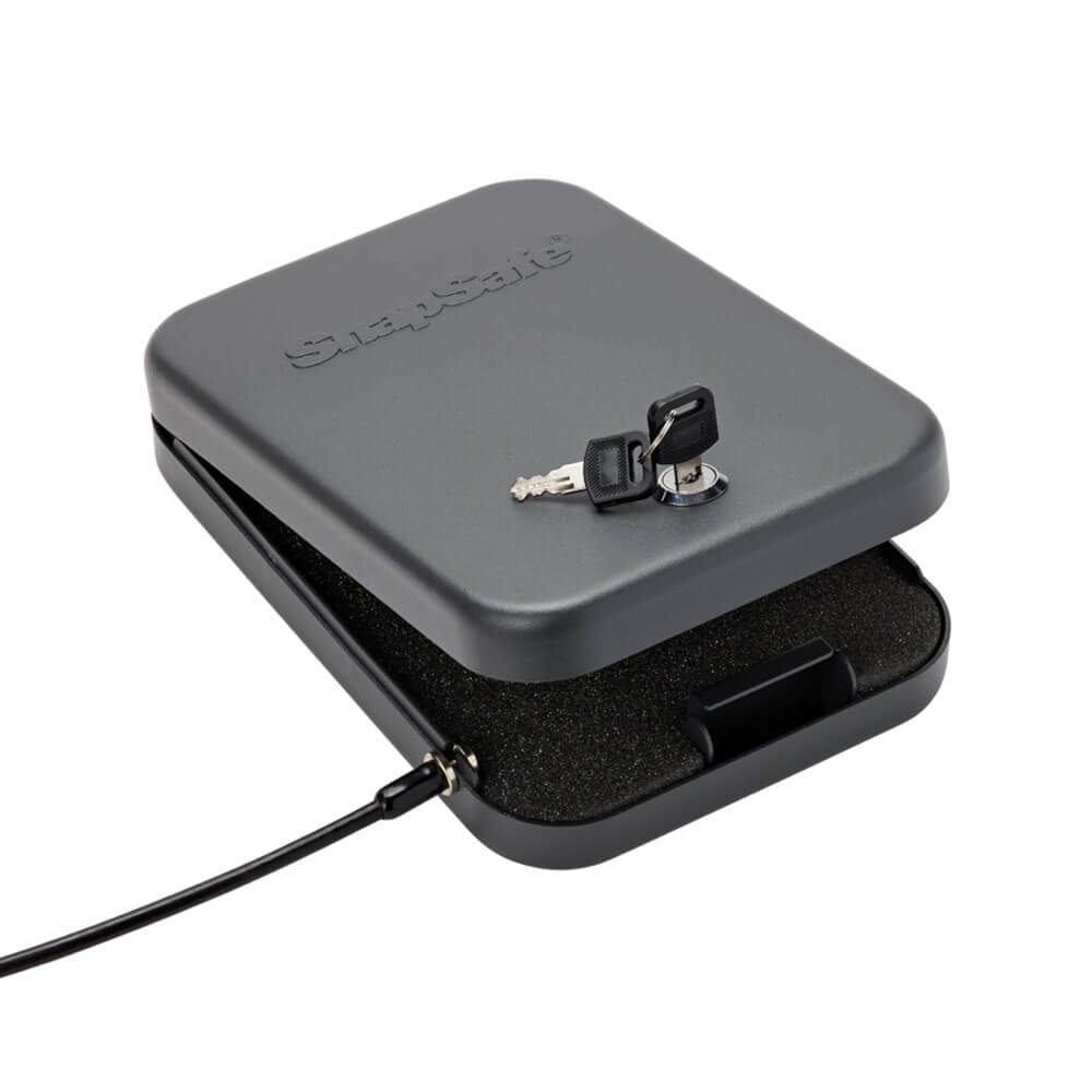  SnapSafe Large Lock Box with Key Lock, part of the Dean Safe handgun safe collection