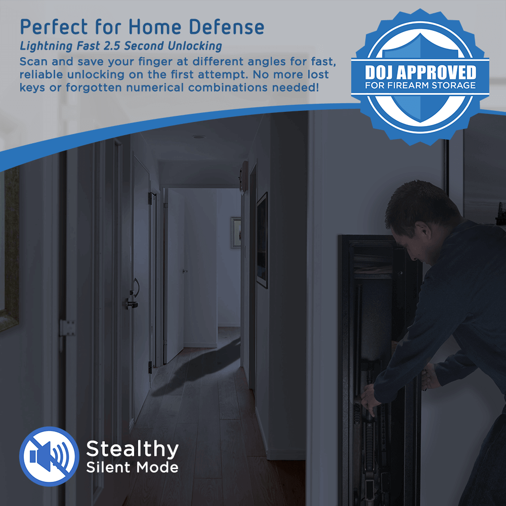 Barska Tall Biometric Rifle Safe AX11652 - Dean Safe 