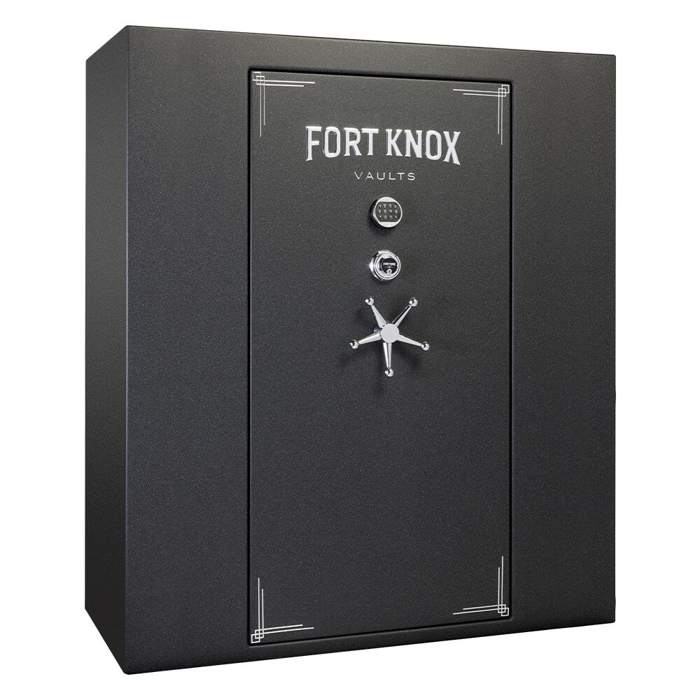 Dark granite Fort Knox Spartan 7261 gun safe with heavy-duty steel construction and secure locking mechanism.