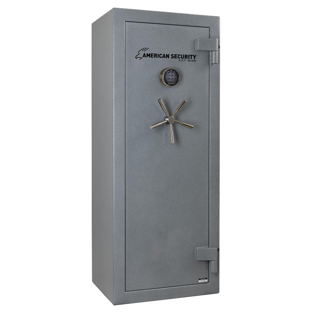 American Security NF5924 gun safe with secure locking mechanism and sturdy exterior, designed for firearm storage.