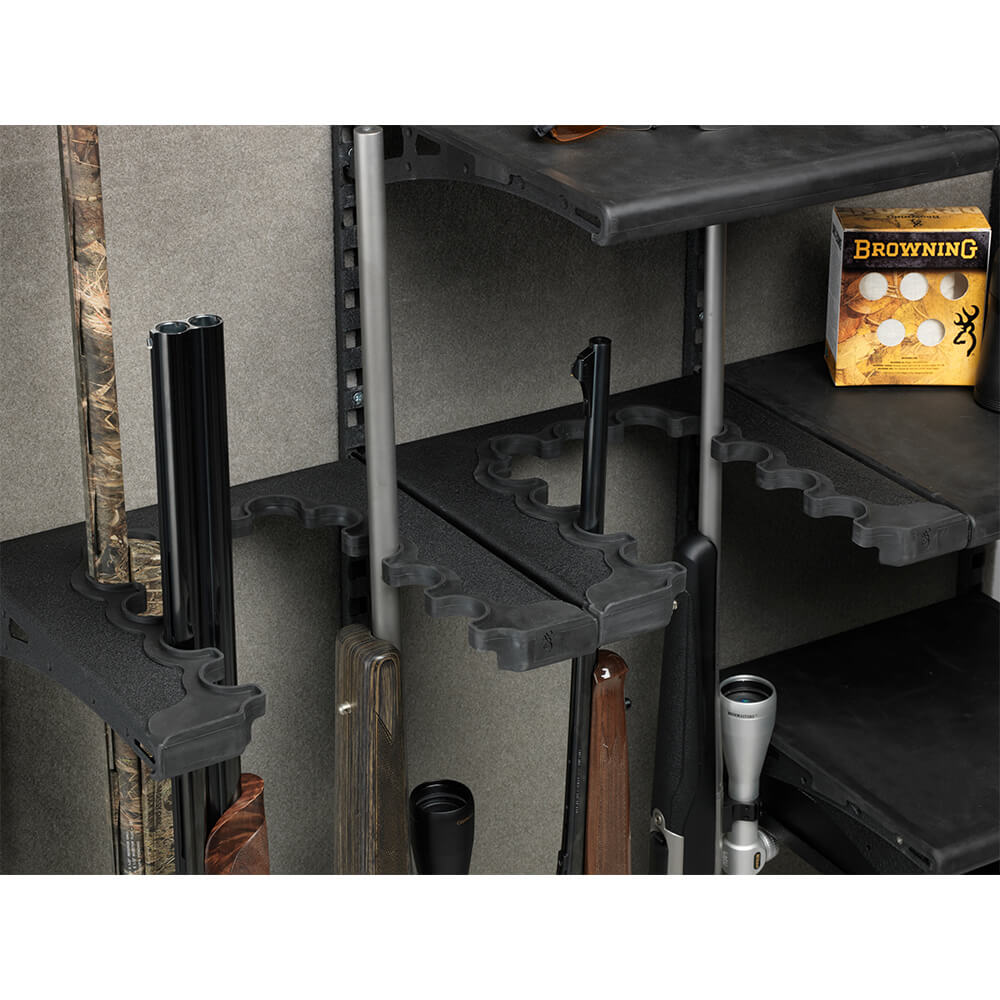 Dean Security Browning AXIS Barrel Rack for secure storage of rifle barrels, featuring durable metal construction.