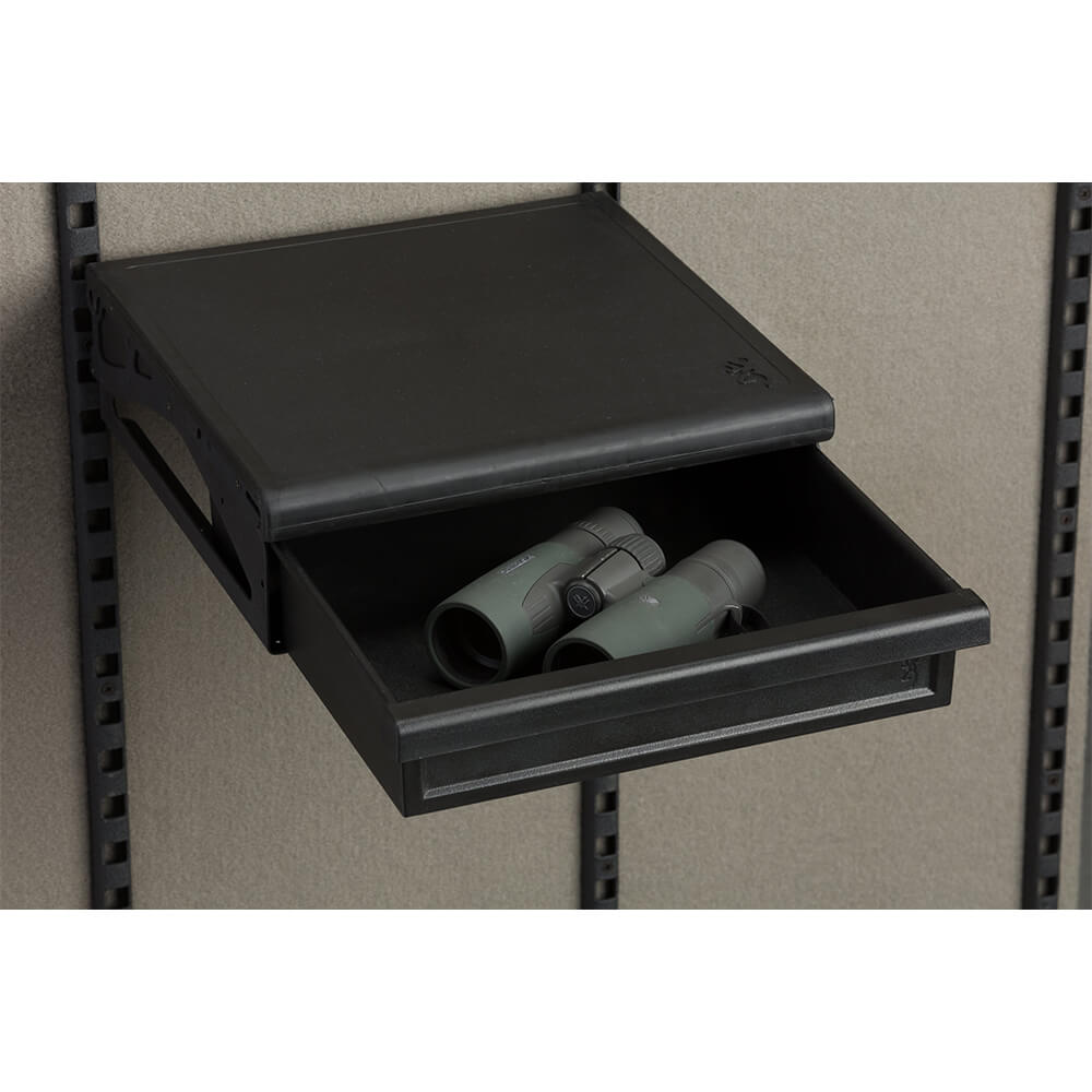 Dean Security AXIS Drawer with multiple options, featuring secure metal construction and sleek design for organizational storage.