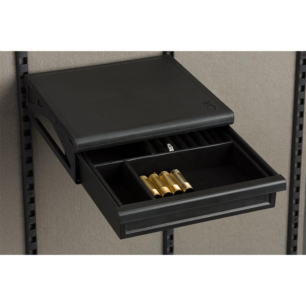Browning AXIS drawer with multipurpose insert from Dean Security, Inc., showing organized compartments for secure storage.