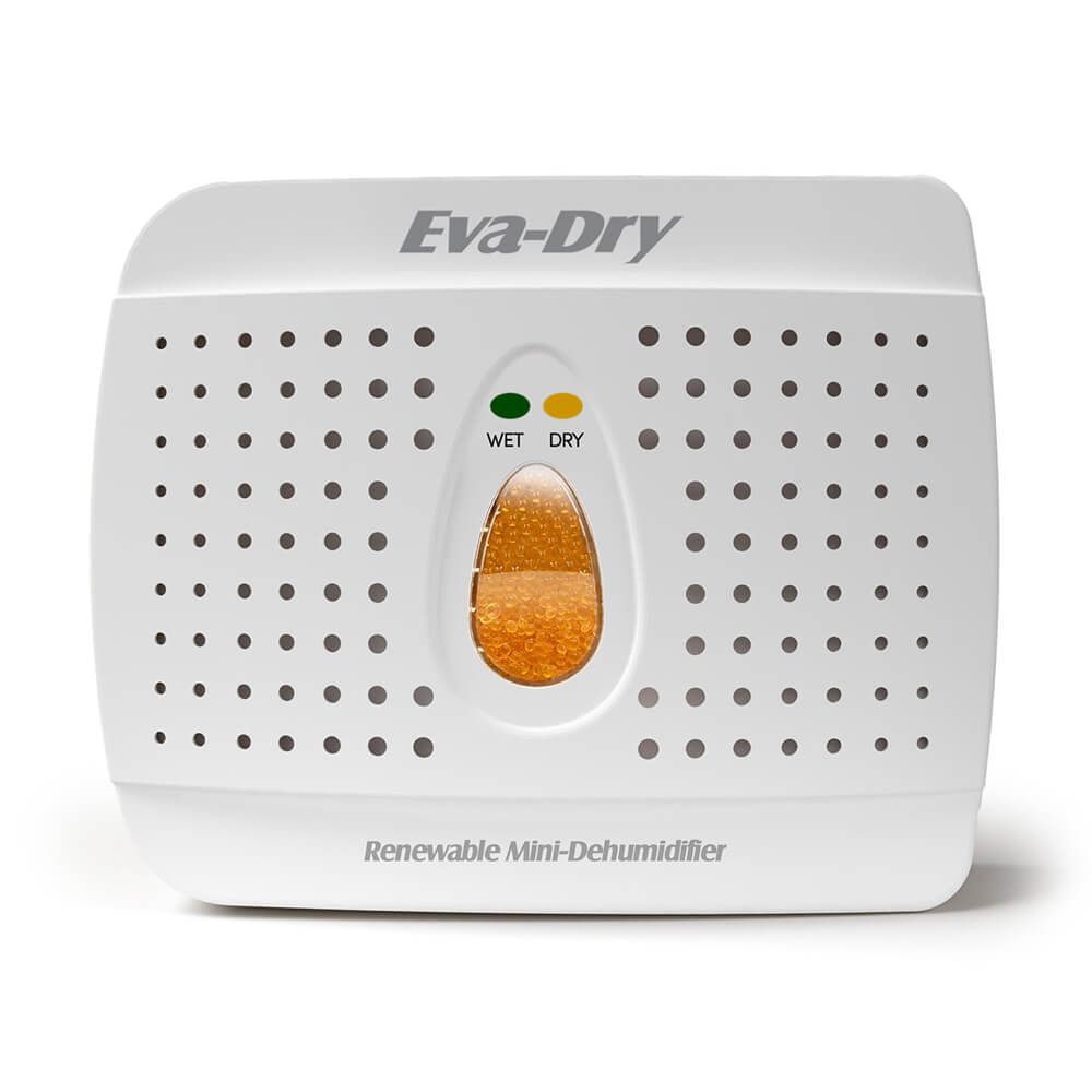 Eva-Dry E-333 wireless dehumidifier designed as a gun safe accessory, compact and energy-efficient for moisture control.