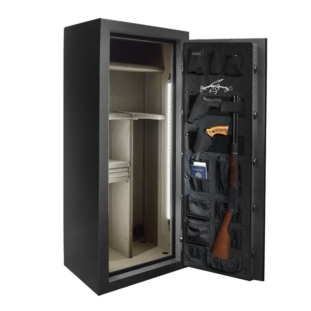 American Security LED light kit with two 36-inch wands for gun safe illumination, powered by AC in the HIWL120 model.