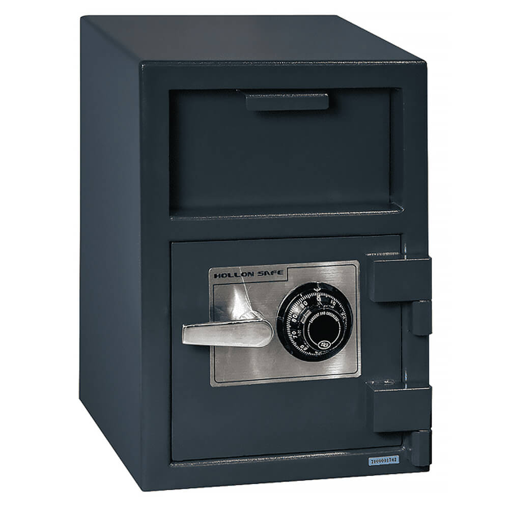 Closed Hollon FD-2014C depository drop safe with front loading slot for secure cash and valuables storage.