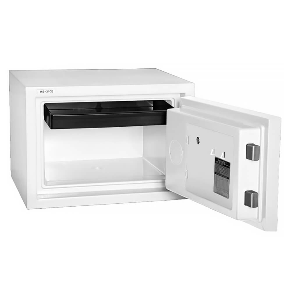 An open Hollon HS-310D Home & Office Fire Safe, part of the Dean Safe home safe collection