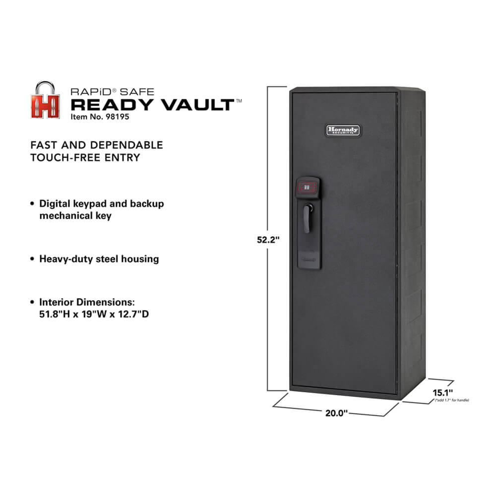Hornady RAPiD Safe Ready Vault RFID with WIFI 98195WIFI - Dean Safe 