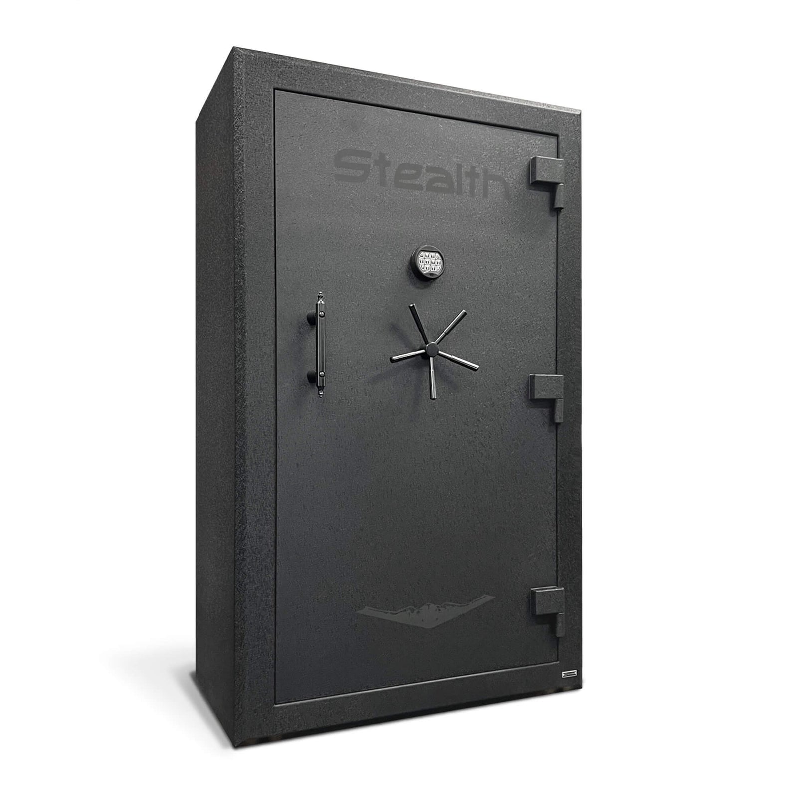Steel Stealth Premier 50 Gun Safe PR50 with secure locking mechanism and spacious interior for firearm storage.