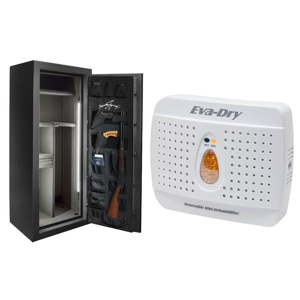 Dean Security Inc. accessory kit with light kit and dehumidifier, showing essential security and climate control accessories.
