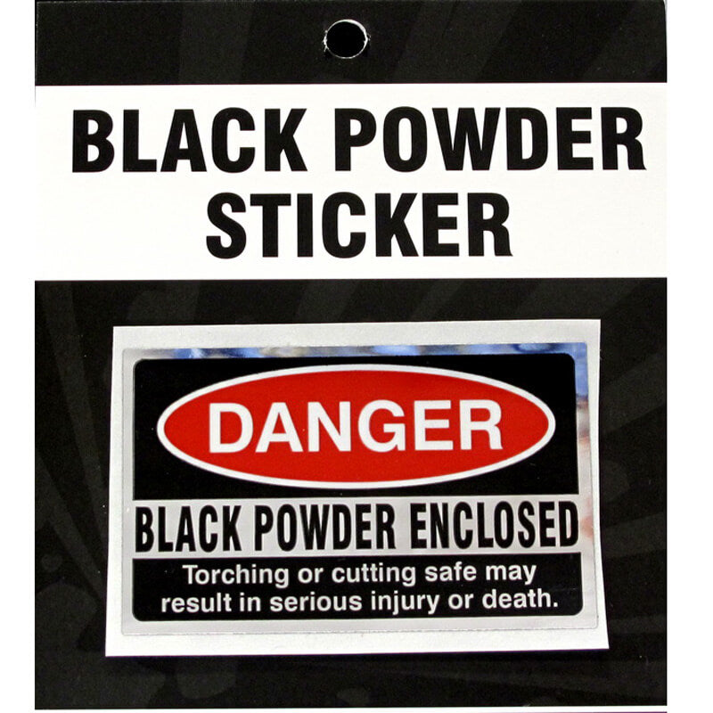 Danger black powder enclosed gun safe Stickers & Magnets security warning  decal