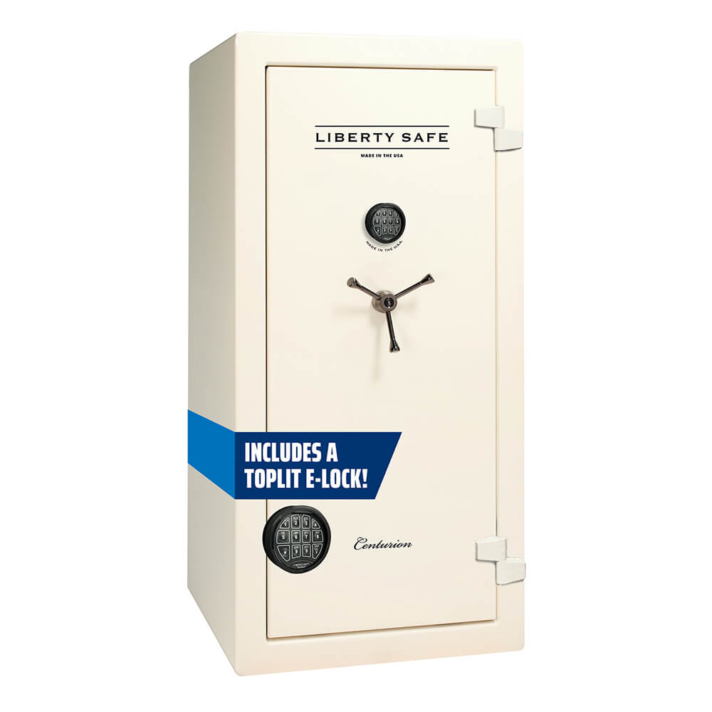 Liberty Centurion 24 Gun Safe White Textured - Dean Safe 